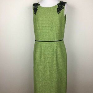 Evan Picone Black Label Womens Sheath Dress Green 6